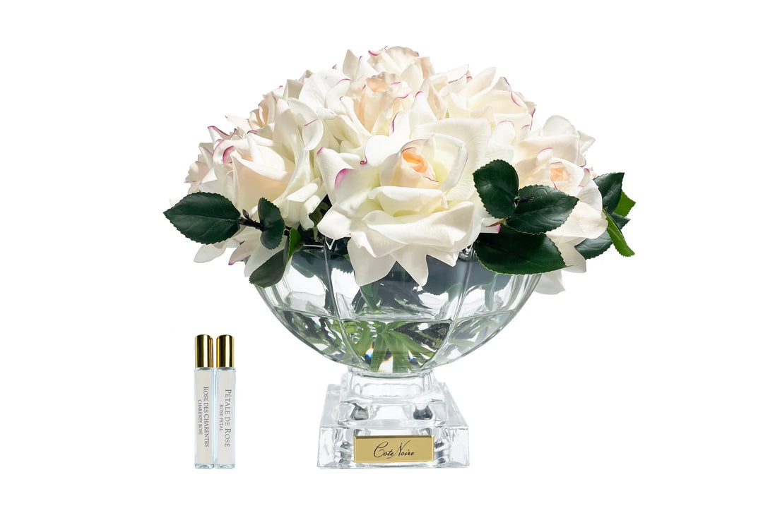 Centre de table de luxe – Bouquet de Roses  poudre Françaises