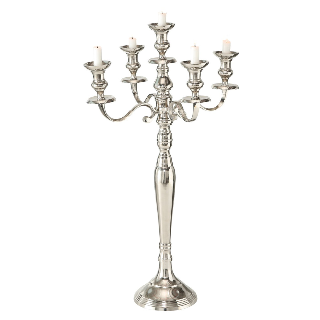 Chandelier 5 bars argenté H73,5 cm