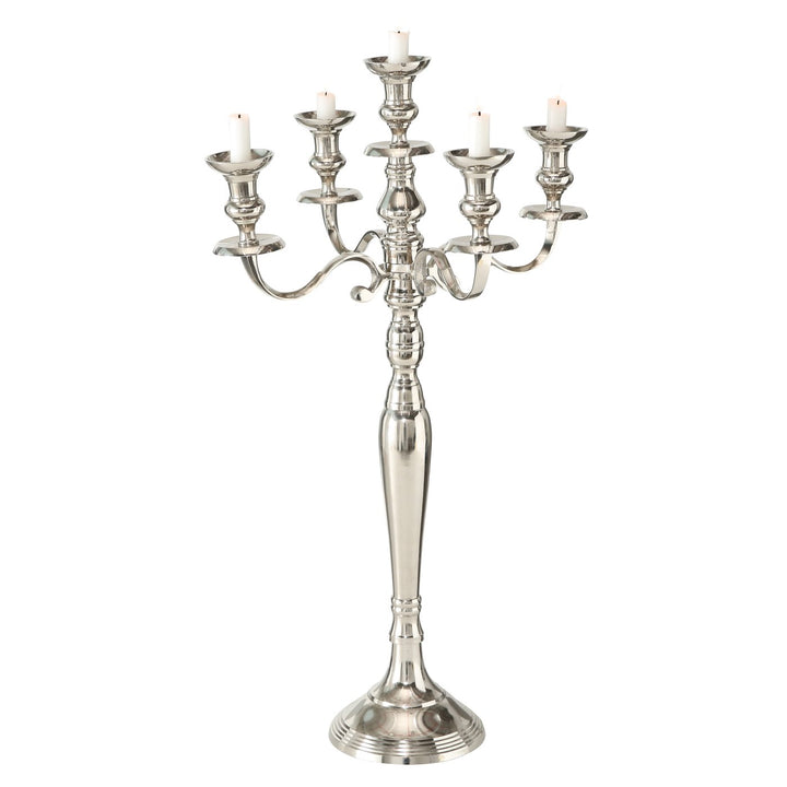 Chandelier 5 bars argenté H73,5 cm