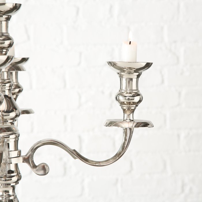 Chandelier 5 bars argenté Hauteur 73,5 cm