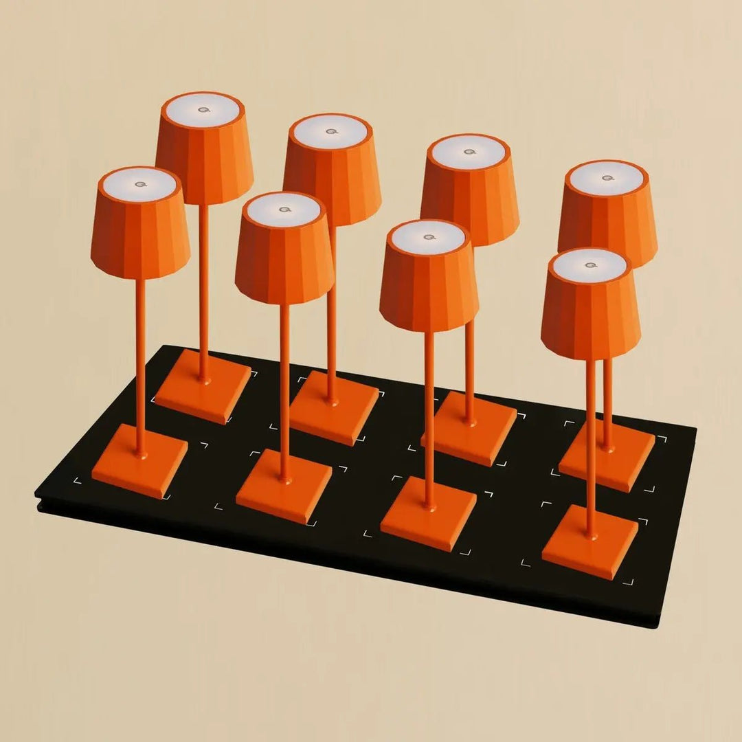 Combi Set Professionnelle – 8 Lampes de Table Rechargeables Wouter Blossom Orange