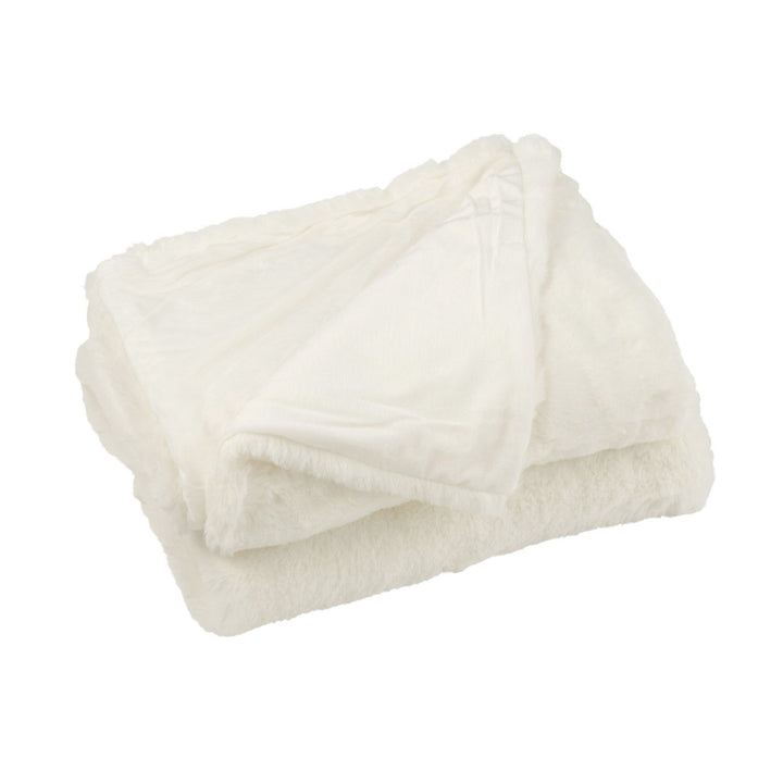 Couverture / Plaid Cutie - Couverture en polaire - Polyester - Blanc - 180 x 30 cm