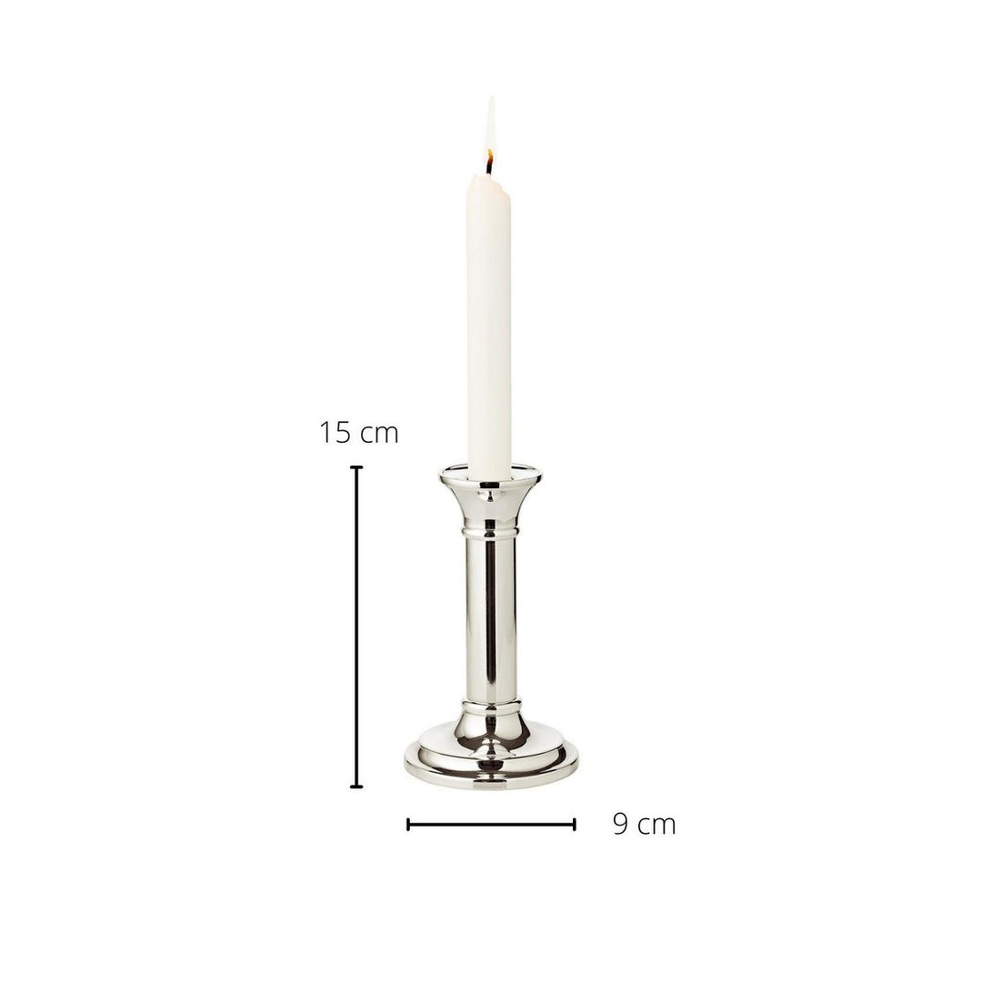 EDZARD Fiona H 15 cm | Bougeoir Argenté Anti-Ternissement 2