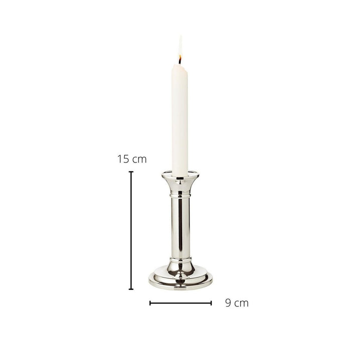 EDZARD Fiona H 15 cm | Bougeoir Argenté Anti-Ternissement 2
