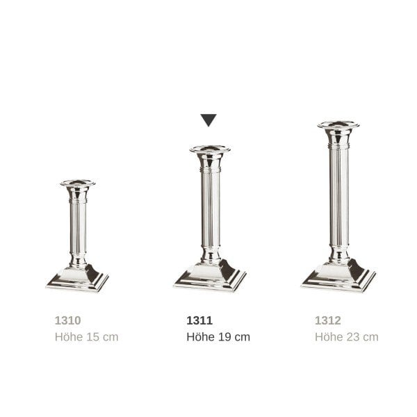 EDZARD Lincoln H19 cm  Bougeoir tige cannelée  Anti-Ternissement 2