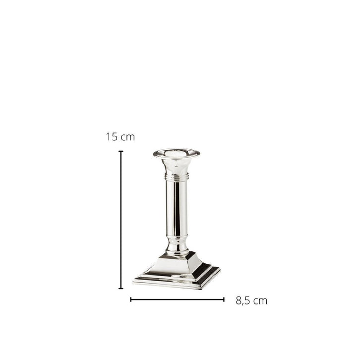 EDZARD Lincoln H 15 cm | Bougeoir Argenté 