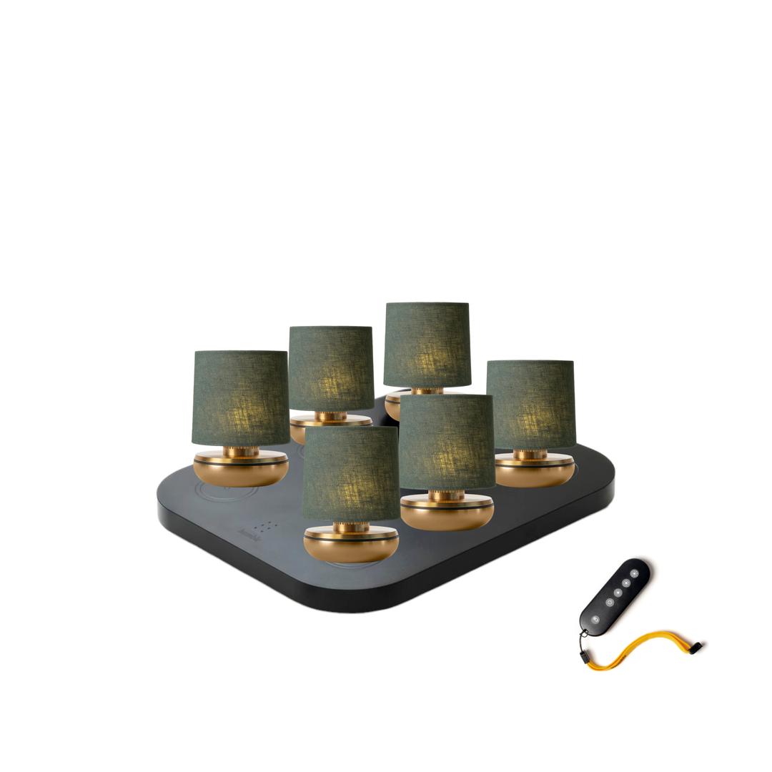 FIREFLY Or Abat-Jour en vert émeraude | LAMPE LED RECHARGEABLE