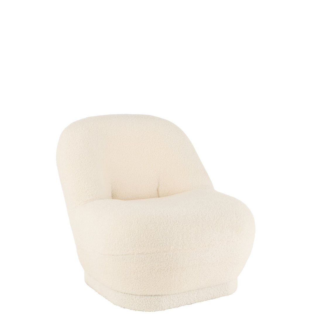 Fauteuil Teddy Bouclé  Blanc pour ambiance tres cozy