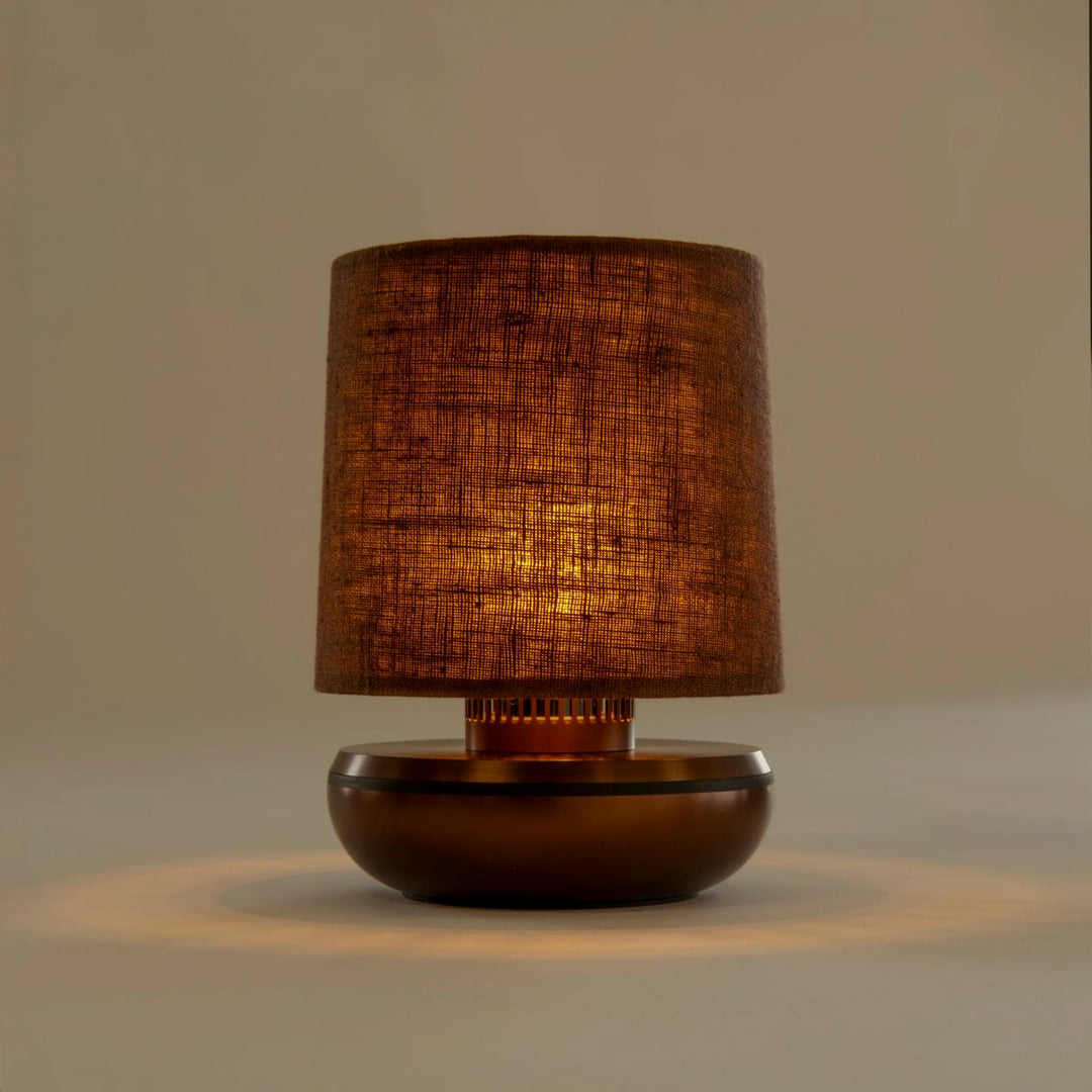 Set de 6 lampes FIREFLY HUMBLE Bronze & Abat-Jour Lin Marron LAMPE LED RECHARGEABLE
