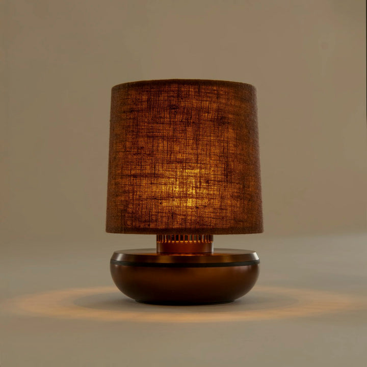 Set de 6 lampes FIREFLY HUMBLE Bronze & Abat-Jour Lin Marron LAMPE LED RECHARGEABLE