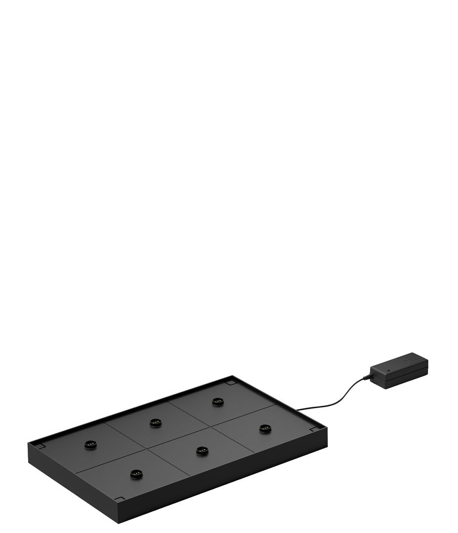 Set de 6 lampes Dominica Dorée h26 cm avec Multi chargeur