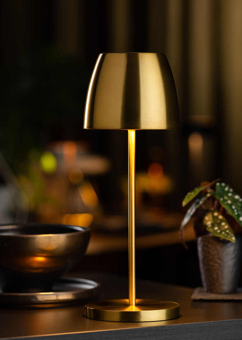 Set de 6 Lampes Rechargeables sans fil Montserrat H30 cm - Dorée