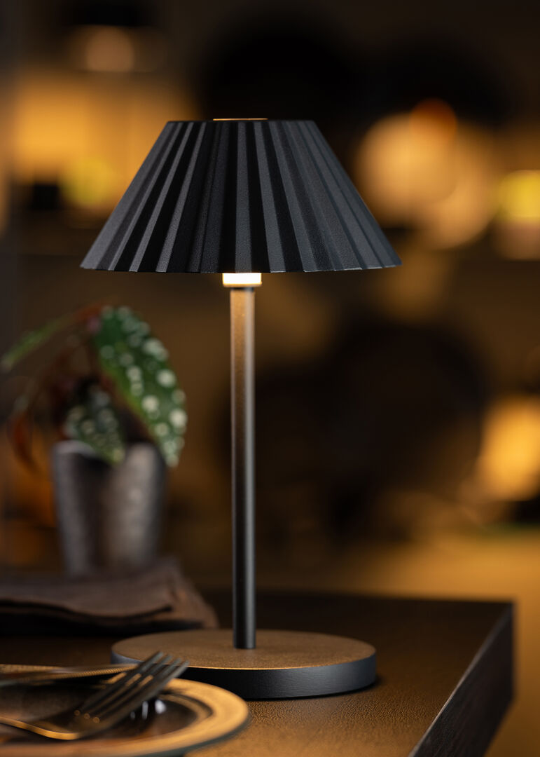  Lampes Rechargeables sans fil Aruba Noir H23 cm pour Horeca