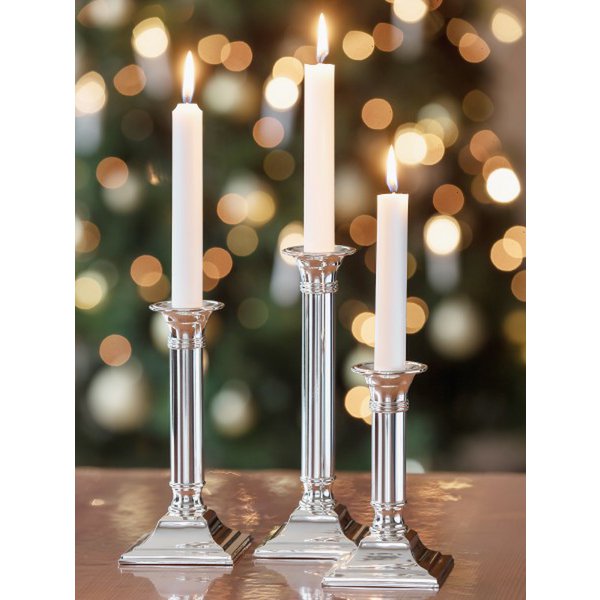  H 23 cm  Bougeoir Argent 