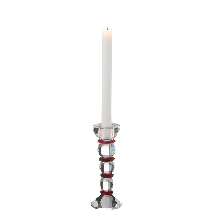 J-Line Bougeoir Annie Crystal Rouge/Transparent P