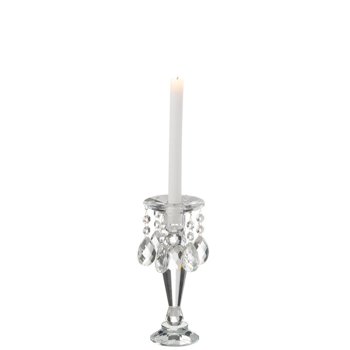 J-Line Bougeoirs Louise Cristal Transparent Petit
