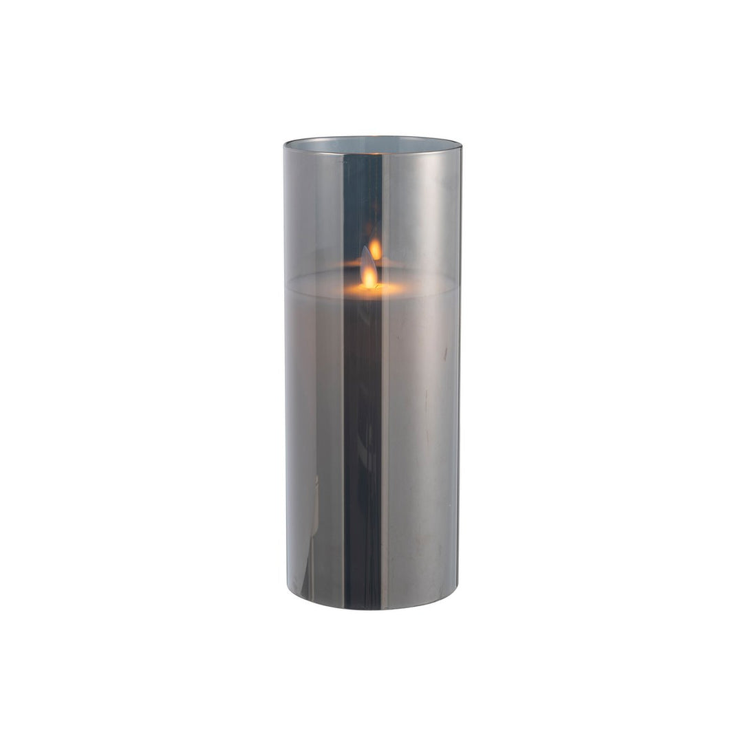 J-Line Lampe Led Brillante Verre Gris Lrge