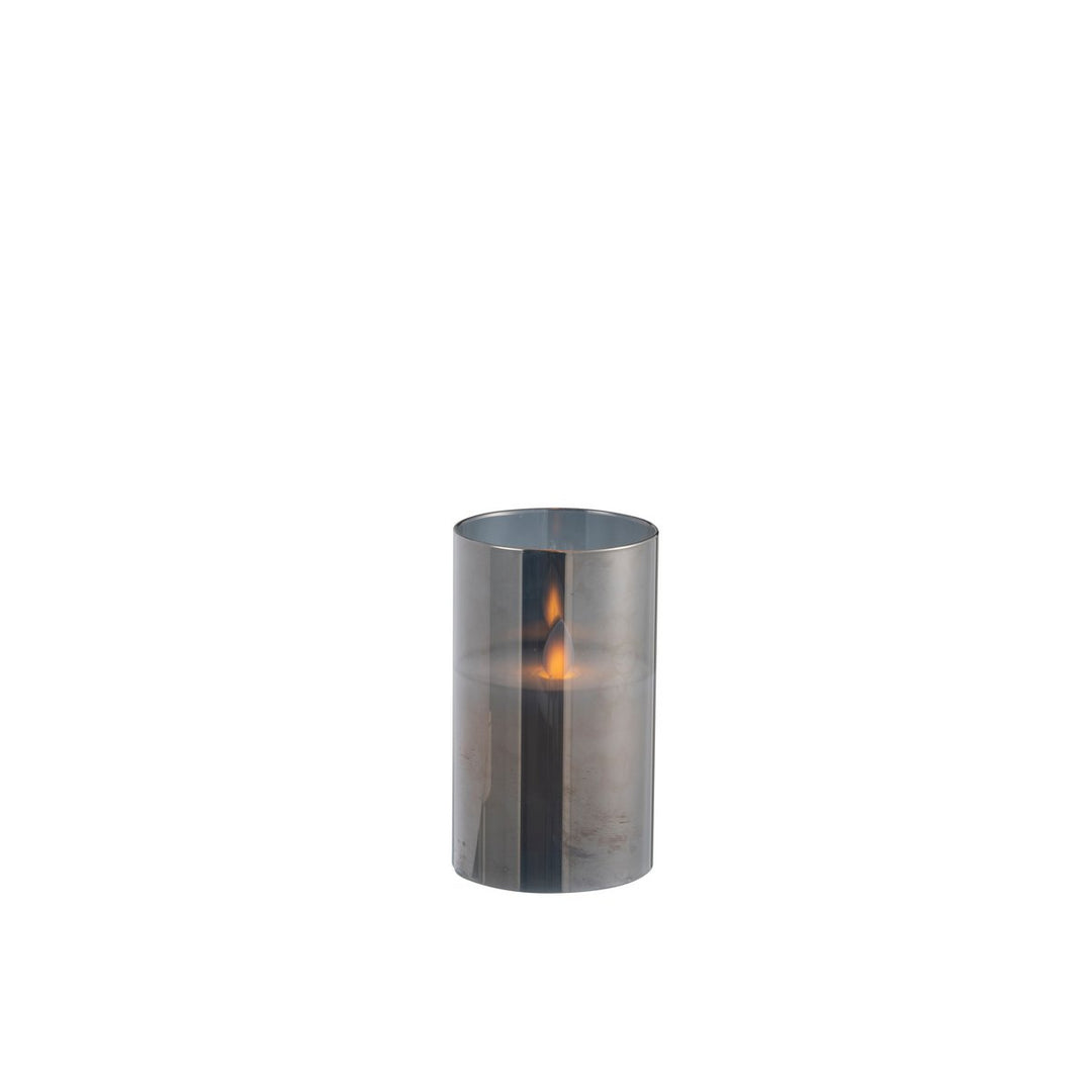 J-Line Lampe Led Brillante Verre Gris Petit