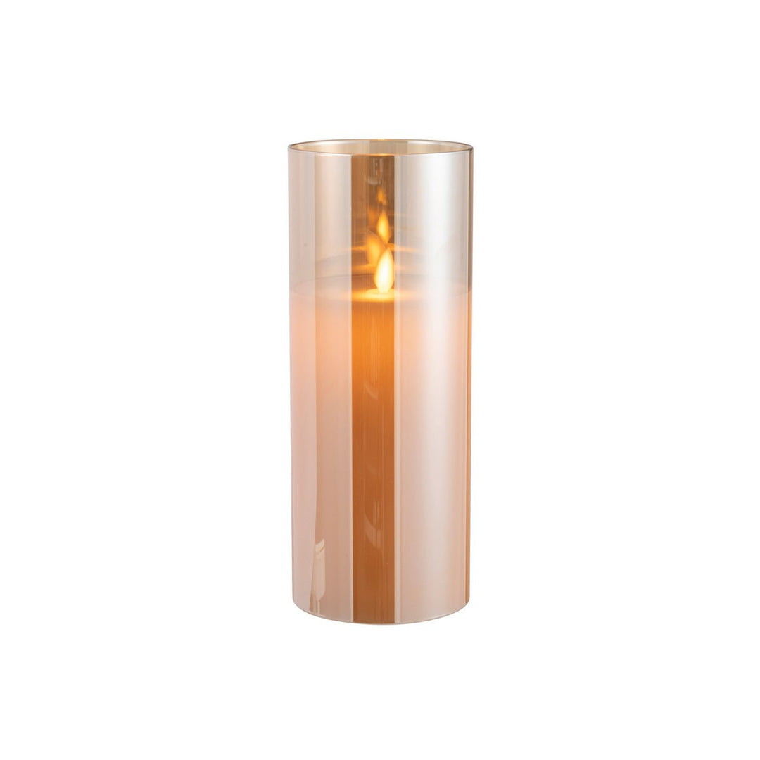 J-Line Lampe Led Brillante Verre Or L