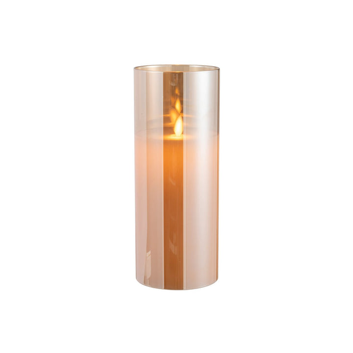 J-Line Lampe Led Brillante Verre Or L