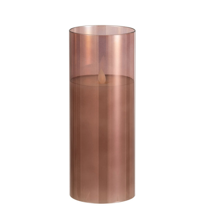 J-Line Lampe led brillante verre Marron Taille  G