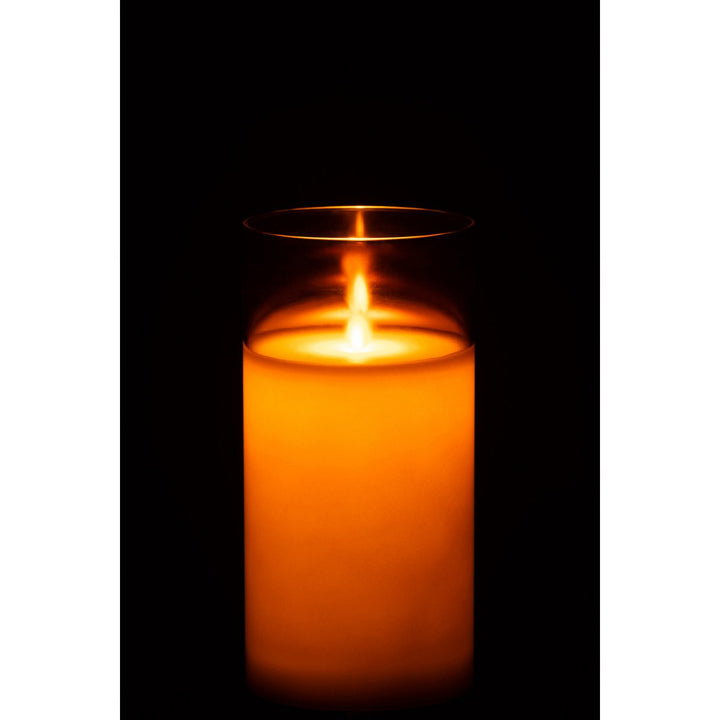 J-Line Lampe led brillante verre Marron m