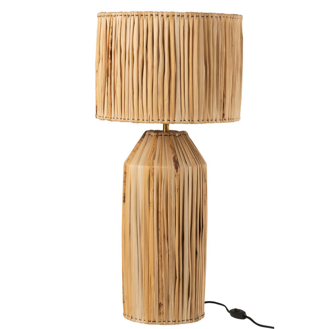 J-Line Lampee Hanna En Feuilles De Bananier Nature
