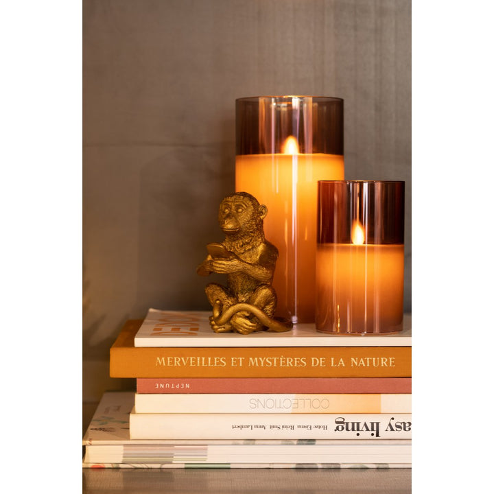 J-Line Lampes led brillante verre Marron 