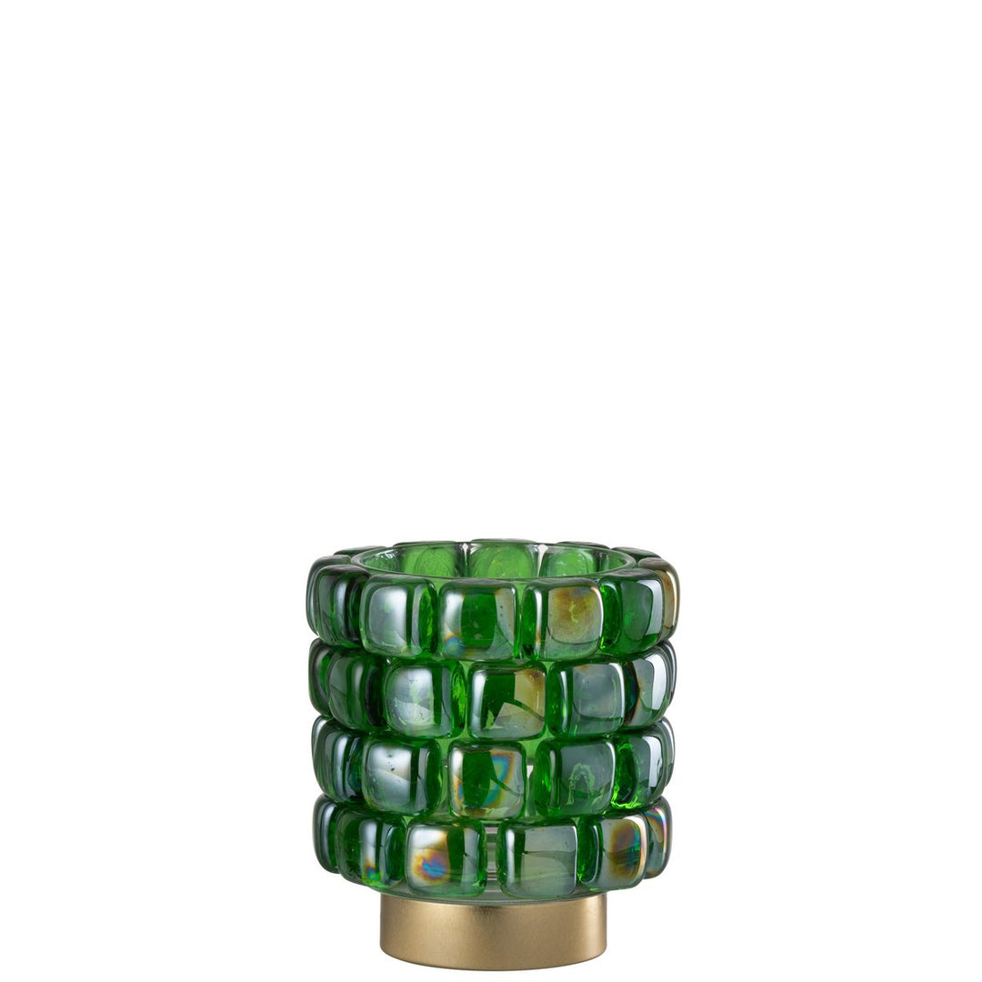 J-Line Photophore  Mosaique Verre Vert 