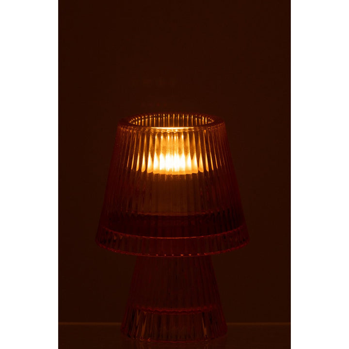 J-Line bougeoir Chapeau Verre Orange