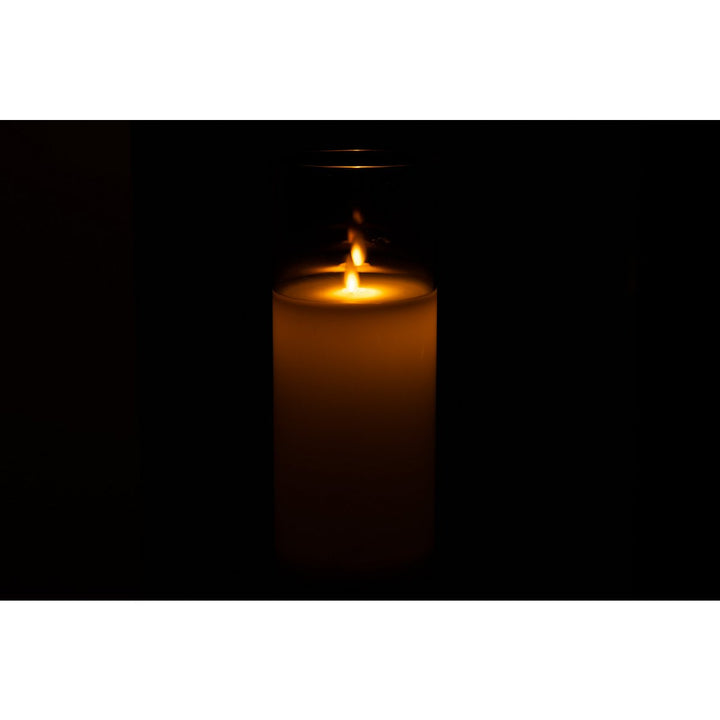 J-Line bougeoir Led Brillante Verre Gris La