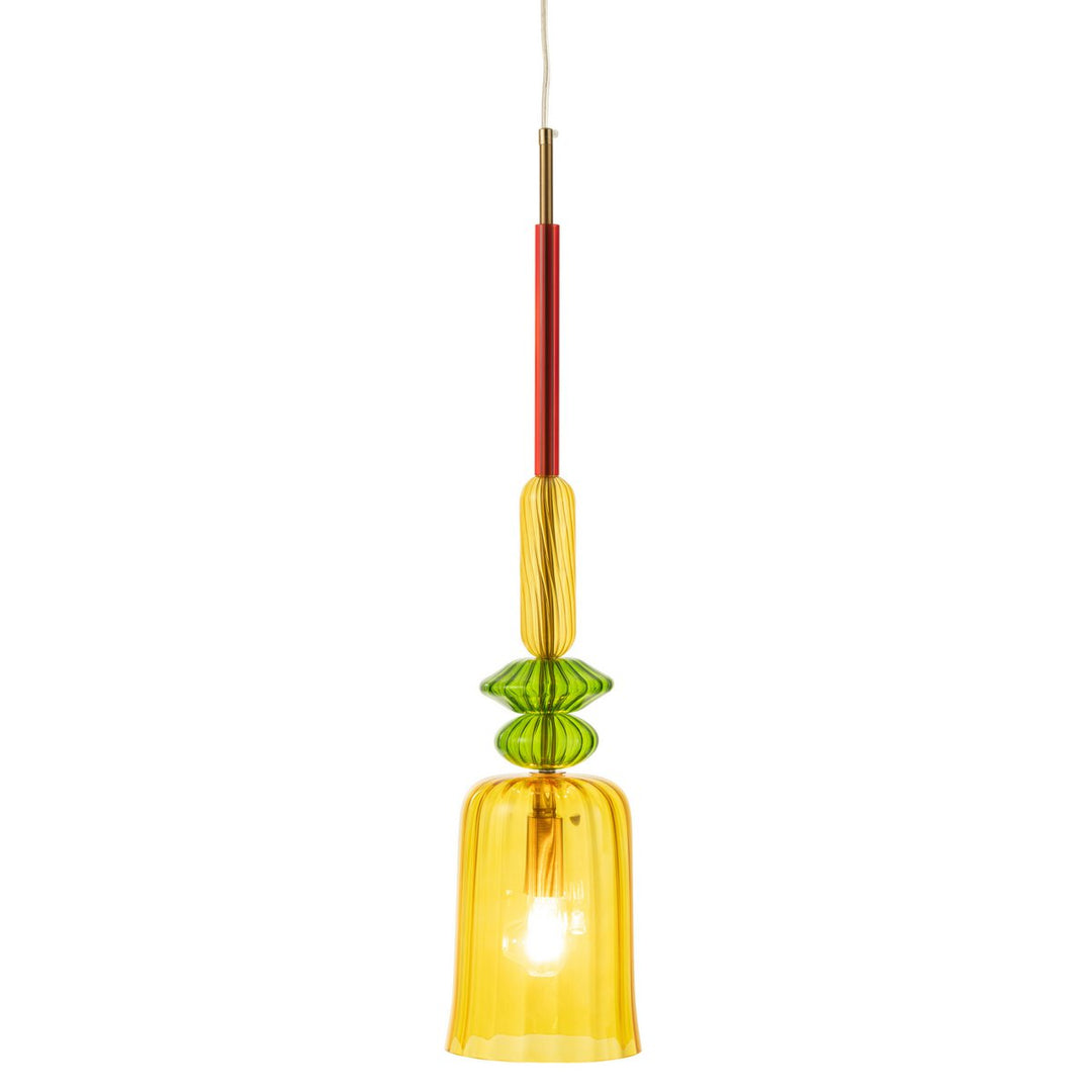 J LINE SUSPENSION LAMPE  ZOE EN VERRE COLORE