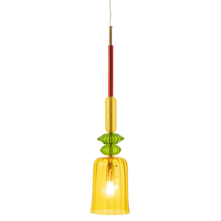 J LINE SUSPENSION LAMPE  ZOE EN VERRE COLORE