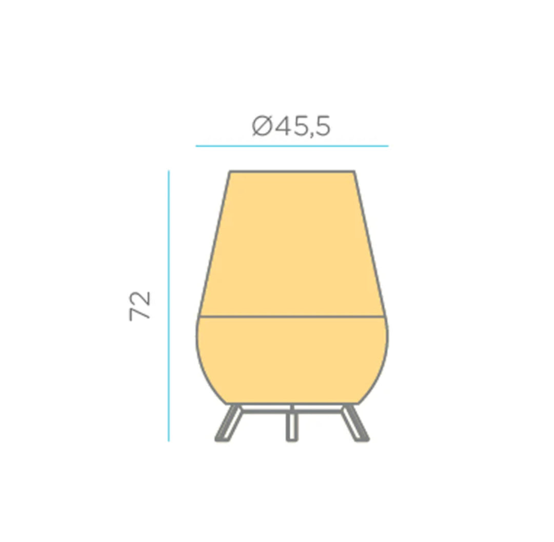 lampes en rotin sans fil 72 cm pour extérieur avce télécommande