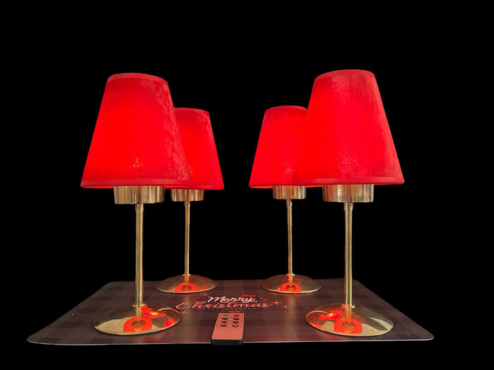 LAMPES SANS FIL RECHEARGEABLE AVCE ABAT JOUR VELOUR ROUGE