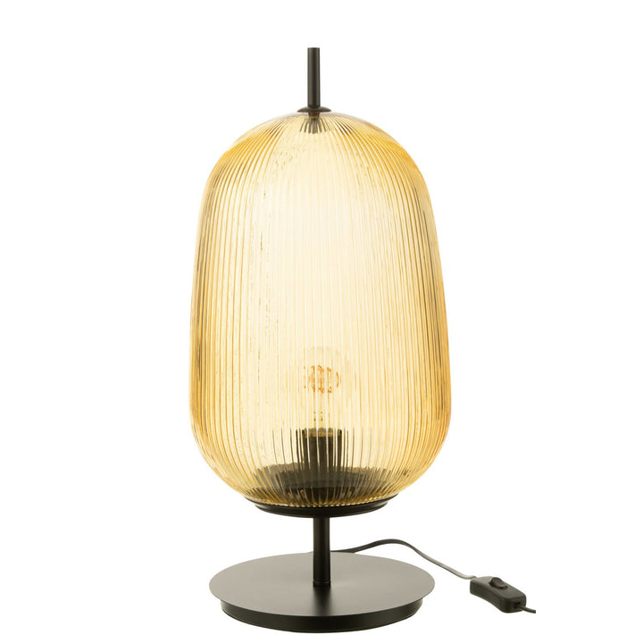 J-Line Lampe Oasis Verre Jaune Large