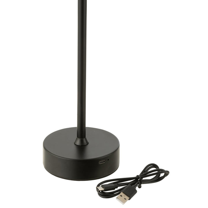 LAMPE RECHARGEABLE USB METAL NOIR