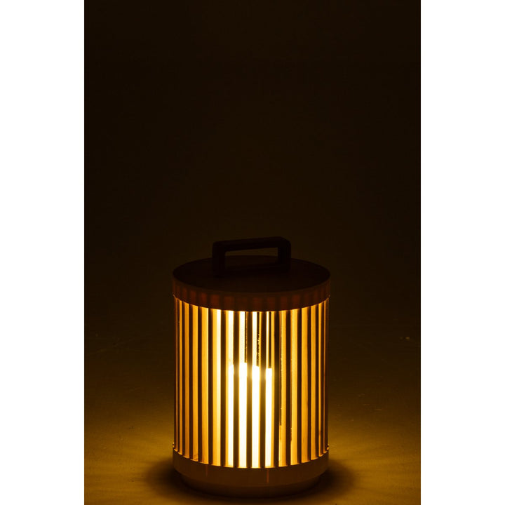LANTERNE LED EN BOIS MARRON