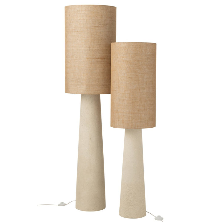 Lampadaire Ava - fibre de verre/jute - naturel - grand h168.5