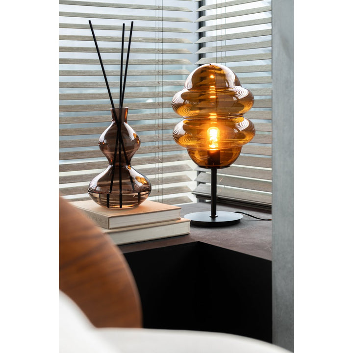 Lampe CHEVET  forme Miel Verre Marron