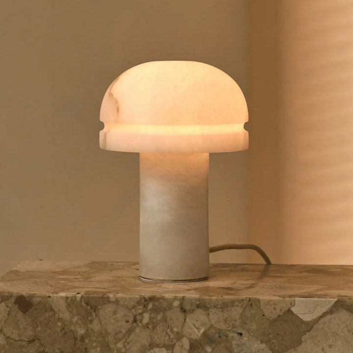 Lampe Champignon en  Albâtre naturel