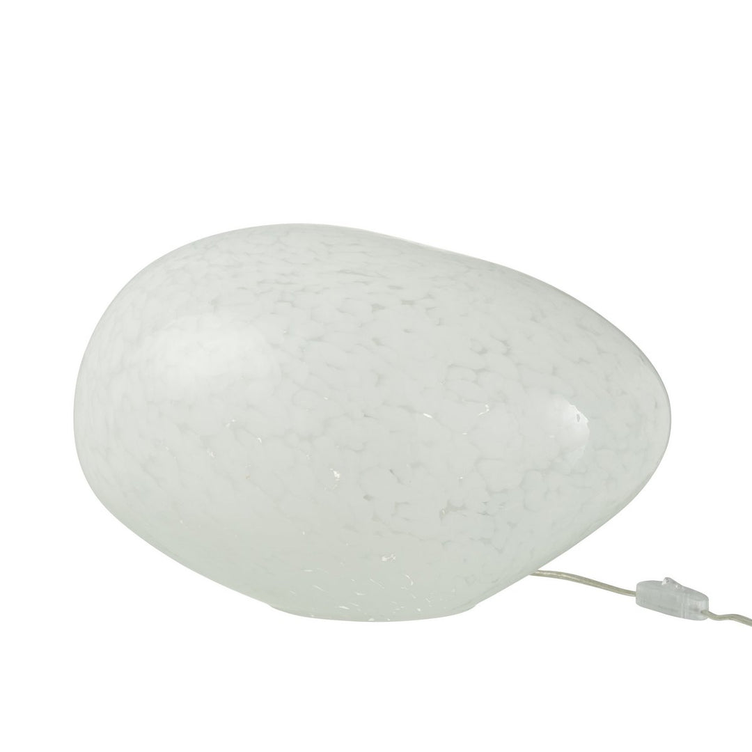 Lampe Dany Taches Ovale Verre Blanc