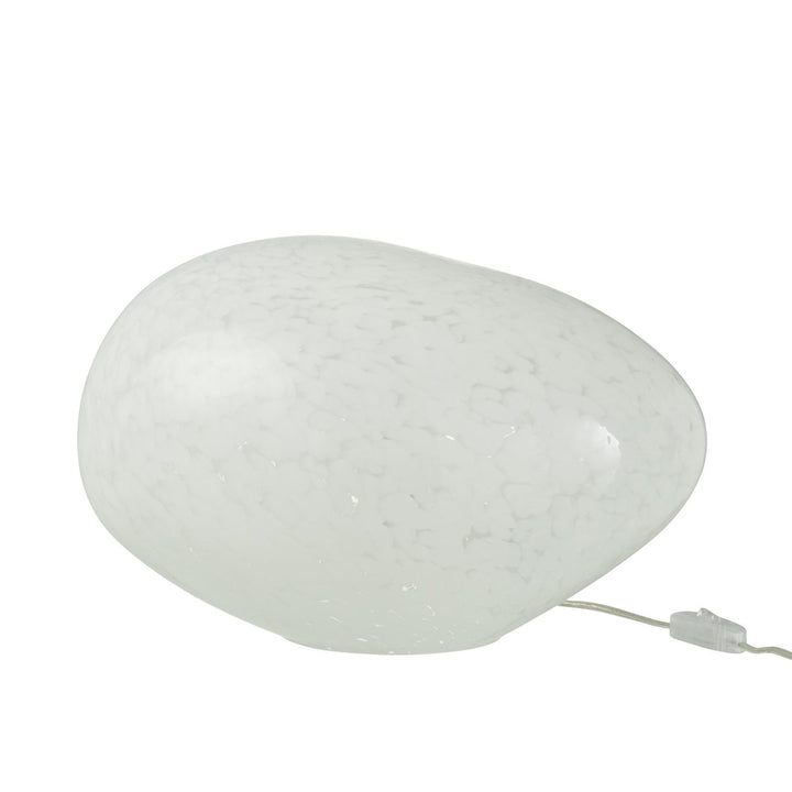 Lampe Dany Taches Ovale Verre Blanc