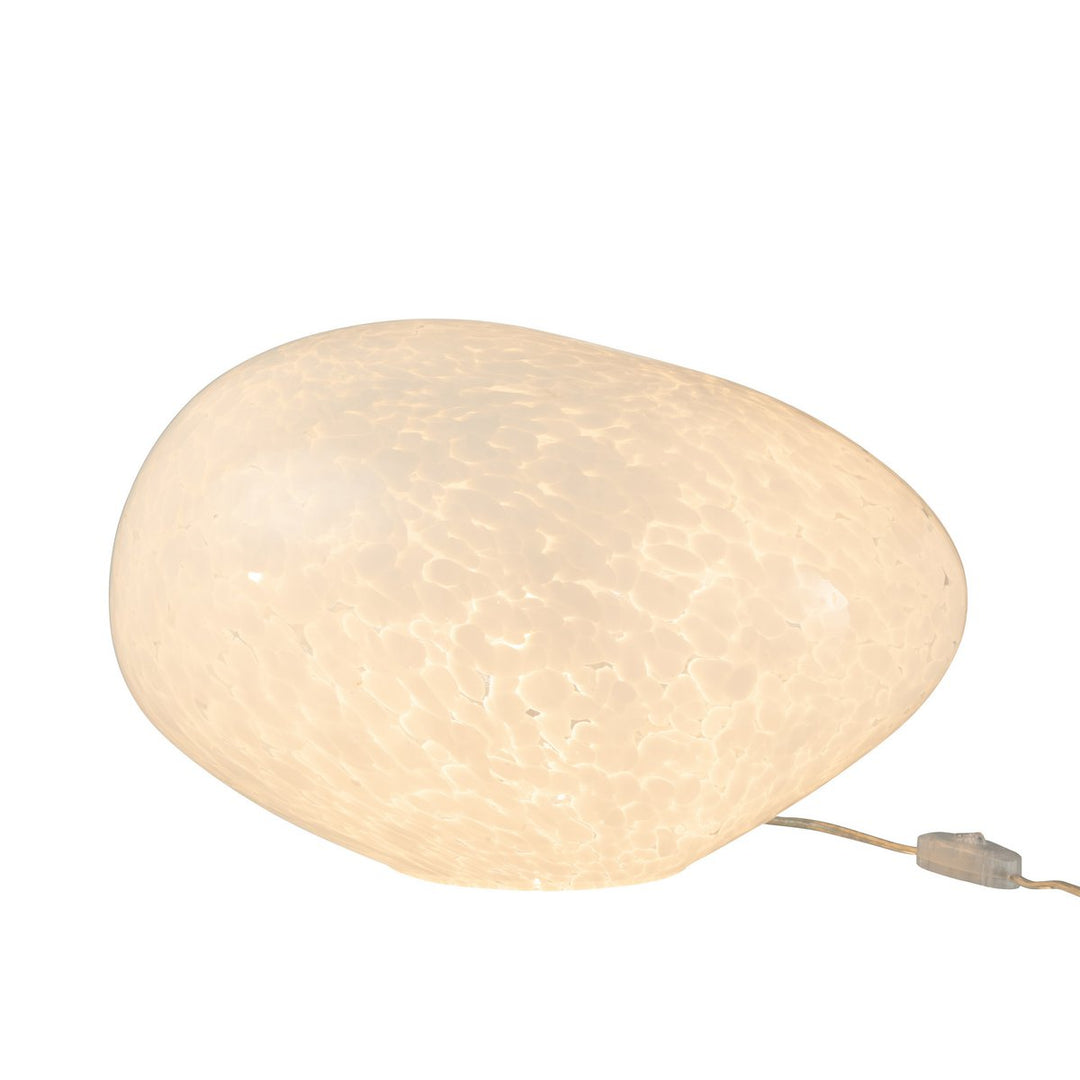Lampe Dany Taches Ovale Verre Blanc J Line