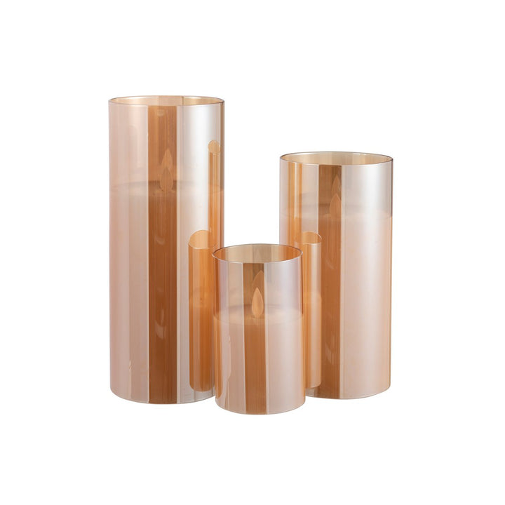 Lampe Led Brillante Verre Or Larg