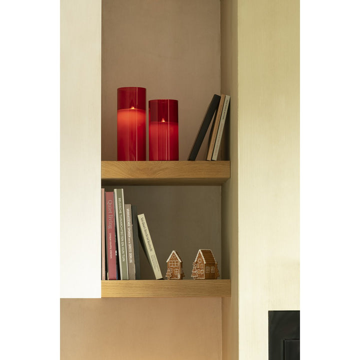 Lampe Led Brillante Verre Rouge