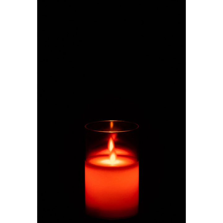 Lampe Led Brillante Verre Rouge P