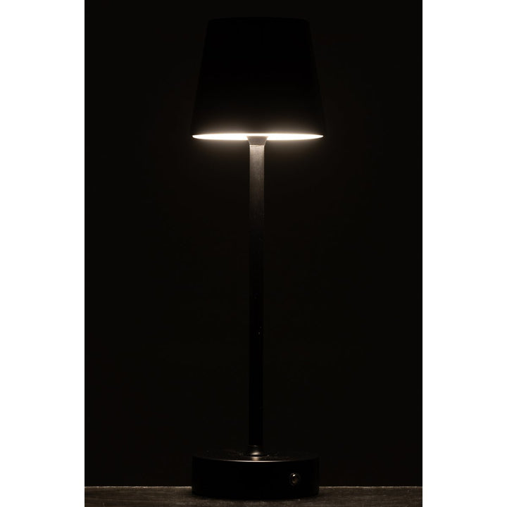 Lampe  RECHARGEABLE  SANS FIL de table J-Line Goa Metal Black