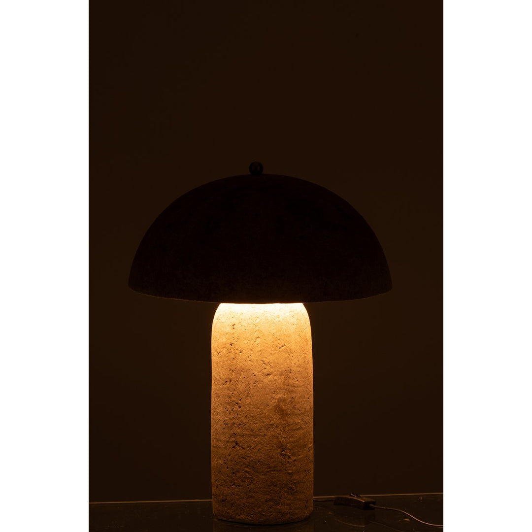 Lampe  de chevet Champignon Papier Mache Beige 