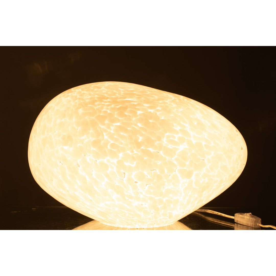 Lampe de chevet  Dany Taches Ovale Verre Blanc